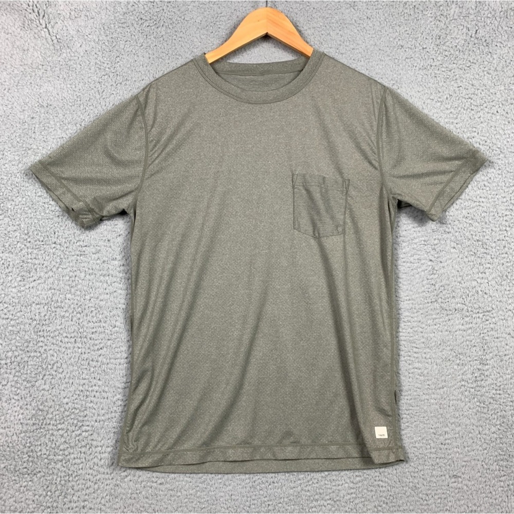 Vuori Tradewind T-Shirt Men's Medium M Army Heather Performance Crewneck Workout